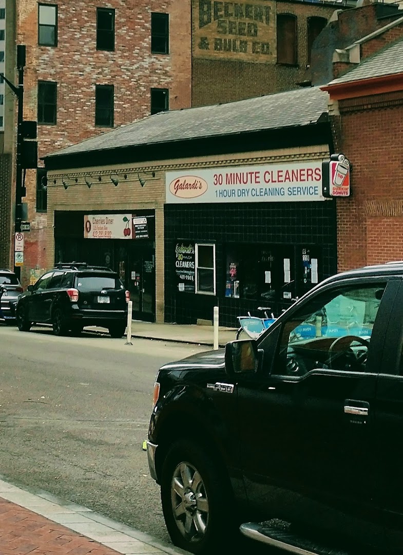 Exterior angle of Galardi's Dry Cleaners storefront